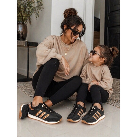 adidas Shoes - ADIDAS RUN 70s 2.0 K15790 Leopard Cheetah Black Magic Beige Real Fur  7 W 5.5Y